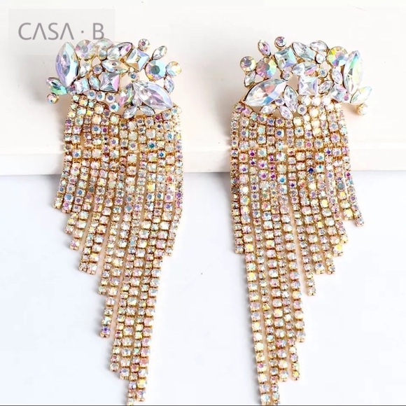 5⭐️CASA B | Marchesa Crystal Duster Earrings - Picture 2 of 5